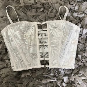 White Printed Bralette